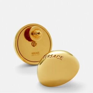 BNWT Versace Gold Women's Engraved Earrings!